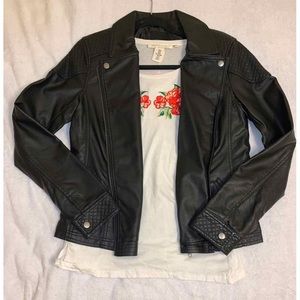 Forever 21 Black Vegan Leather Jacket